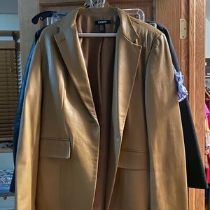 DKNY leather Blazer